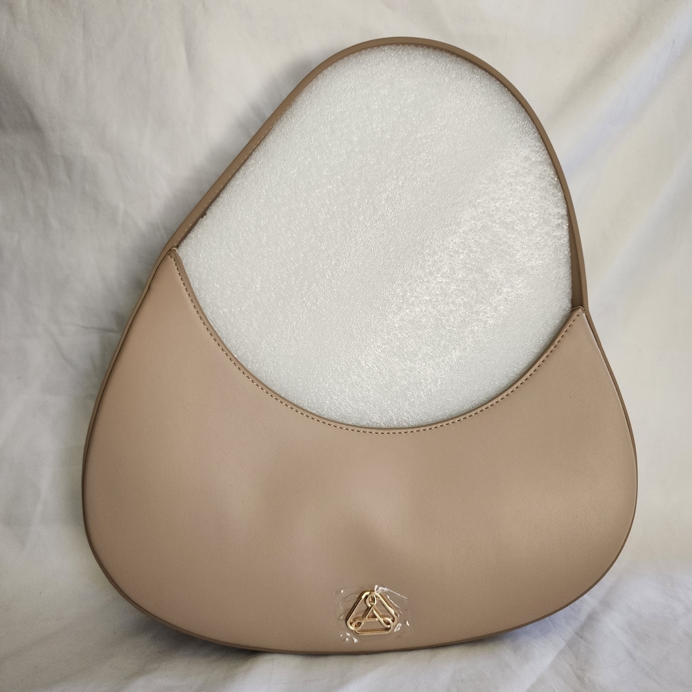 Aupen Nude Crescent Shoulder Bag